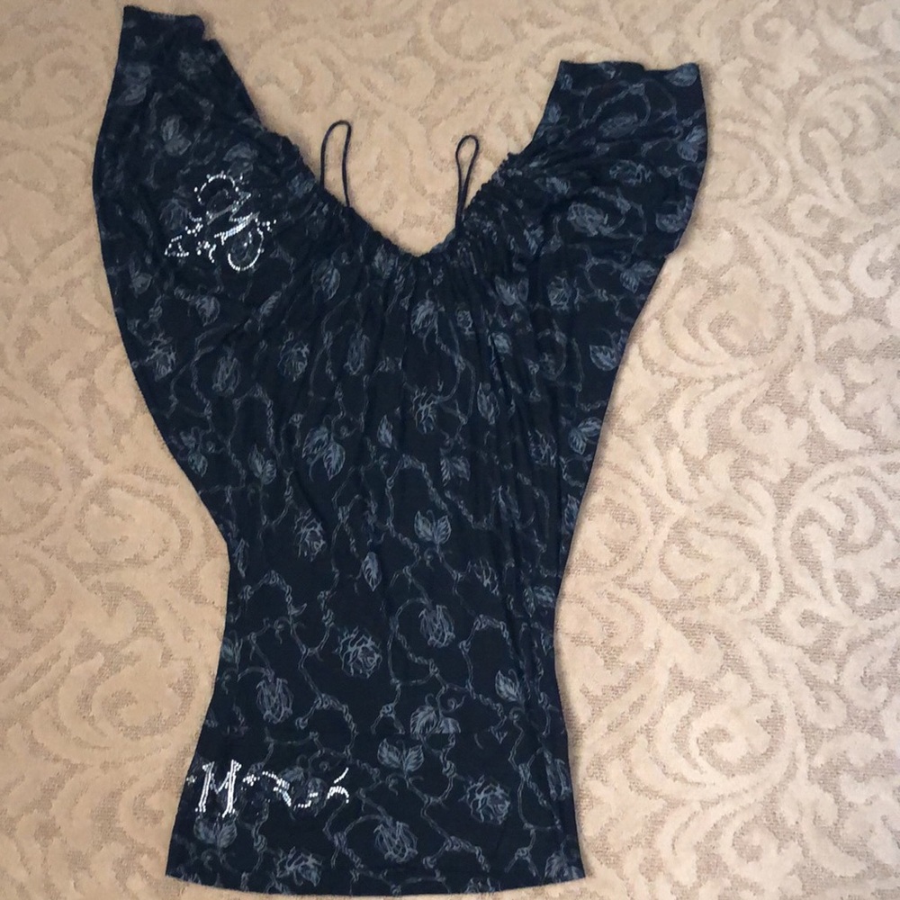 Miss me black embellished shirt dress. Size M - Picture 2 of 3